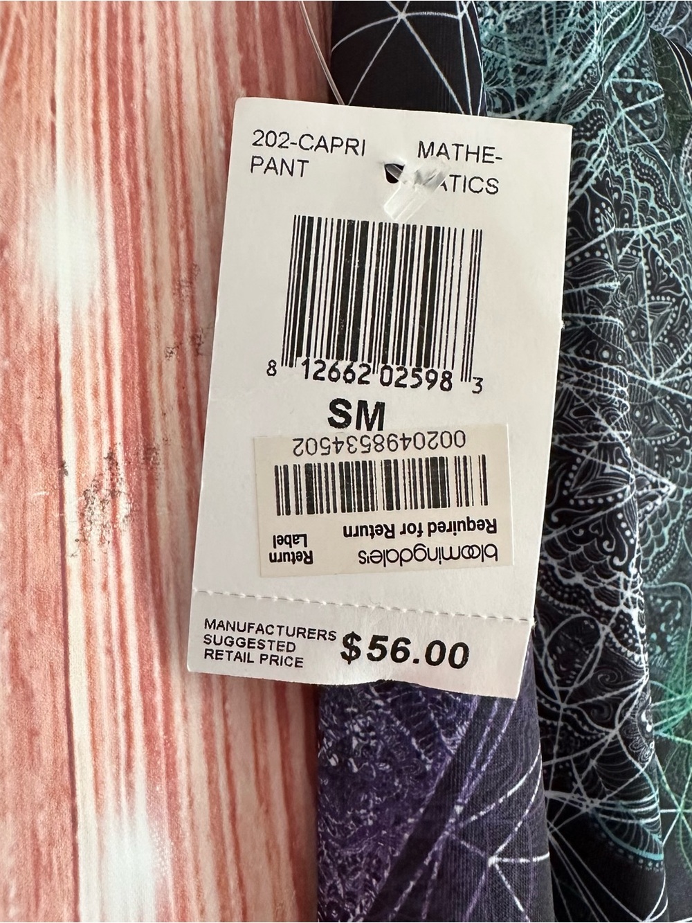 Onzie Black Mathematics Multicolor Print Low Rise Capri Active Leggings Size S/M - Picture 11 of 13